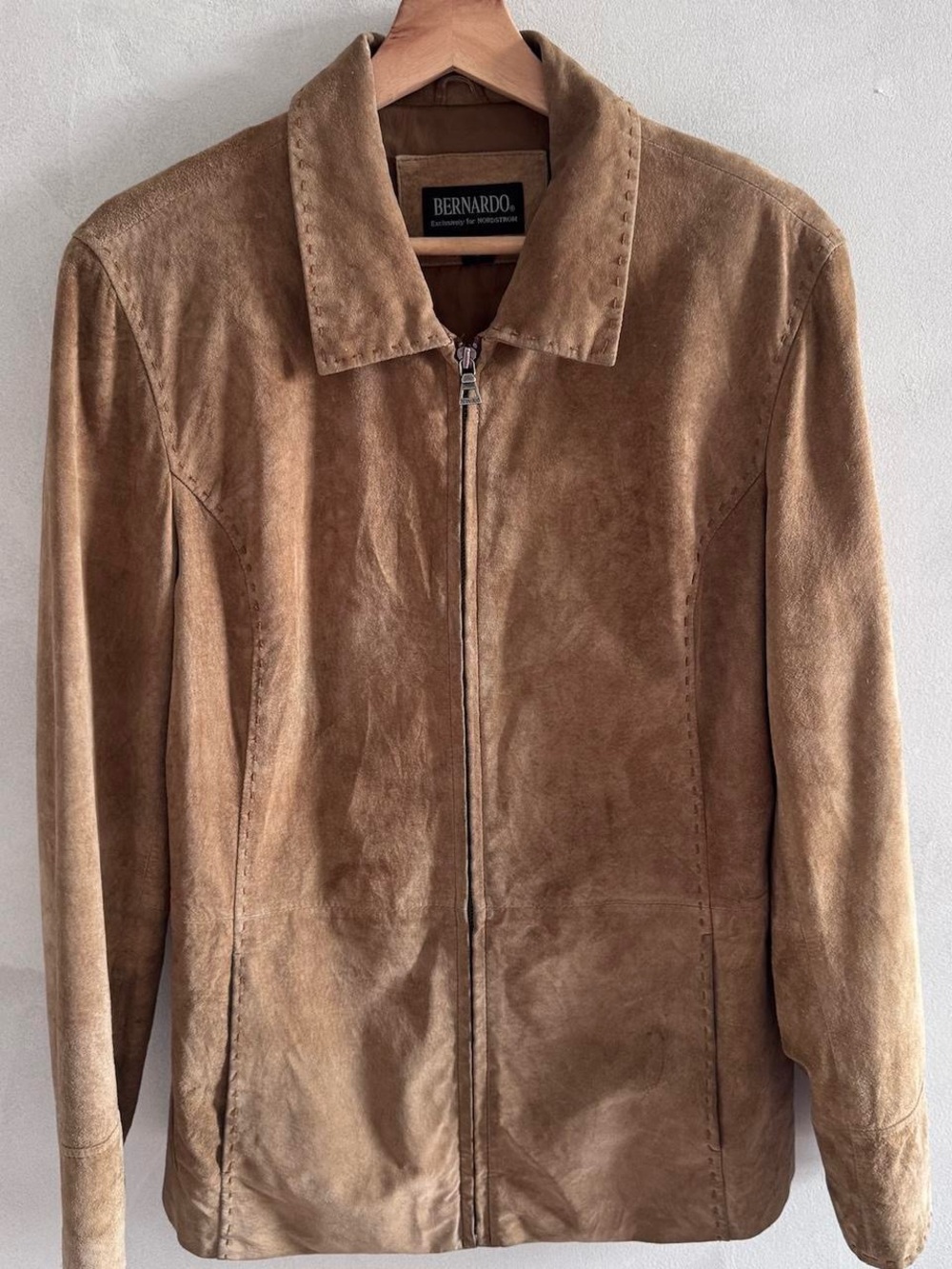 Bernardo - Tan Suede Zip-Front Jacket